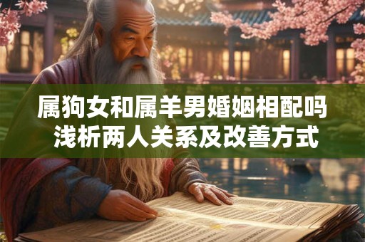 属狗女和属羊男婚姻相配吗 浅析两人关系及改善方式