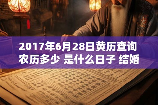 2017年6月28日黄历查询 农历多少 是什么日子 结婚吉时