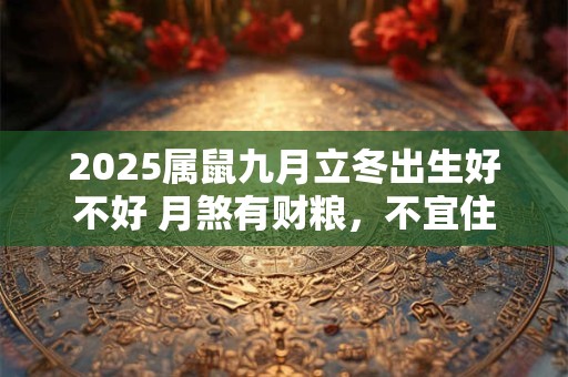 2025属鼠九月立冬出生好不好 月煞有财粮，不宜住祖场