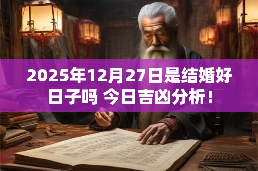 2025年12月27日是结婚好日子吗 今日吉凶分析！