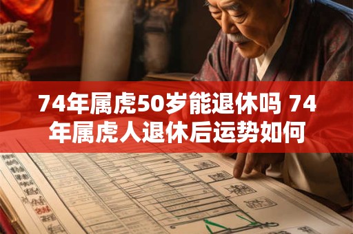 74年属虎50岁能退休吗 74年属虎人退休后运势如何