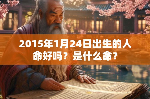 2015年1月24日出生的人命好吗？是什么命？
