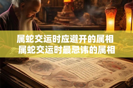 属蛇交运时应避开的属相 属蛇交运时最忌讳的属相