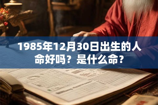 1985年12月30日出生的人命好吗？是什么命？