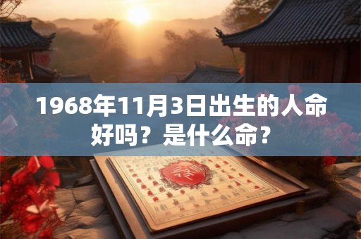 1968年11月3日出生的人命好吗？是什么命？