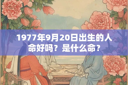 1977年9月20日出生的人命好吗？是什么命？