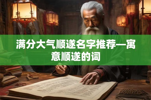 满分大气顺遂名字推荐—寓意顺遂的词