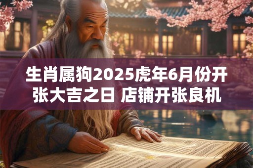 生肖属狗2025虎年6月份开张大吉之日 店铺开张良机