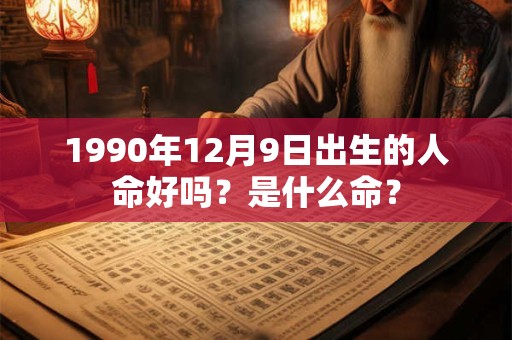 详细阅读:1990年12月9日出生的人命好吗?是什么命? 1990年12月9日出生的人命好吗?是什么命?