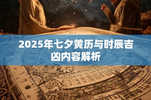 2025年七夕黄历与时辰吉凶内容解析