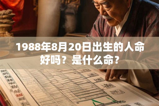 1988年8月20日出生的人命好吗？是什么命？
