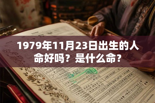 1979年11月23日出生的人命好吗？是什么命？