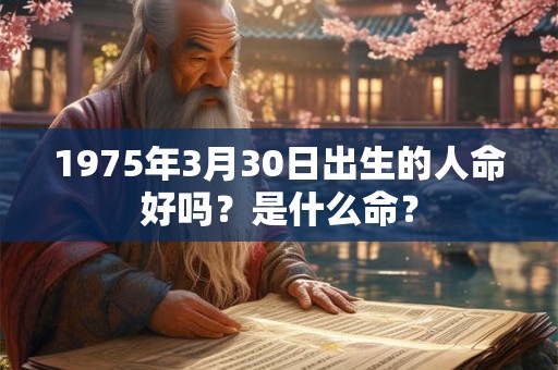 1975年3月30日出生的人命好吗？是什么命？