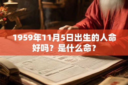 1959年11月5日出生的人命好吗？是什么命？