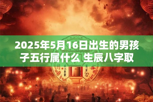 2025年5月16日出生的男孩子五行属什么 生辰八字取名