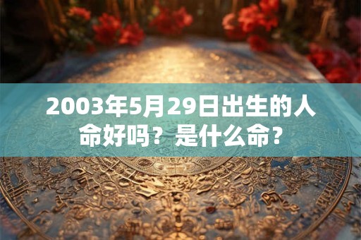 2003年5月29日出生的人命好吗？是什么命？