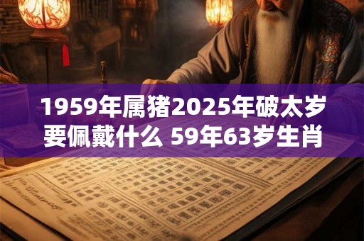 1959年属猪2025年破太岁要佩戴什么 59年63岁生肖猪犯太岁怎么化解