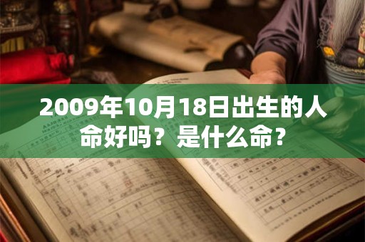 2009年10月18日出生的人命好吗？是什么命？