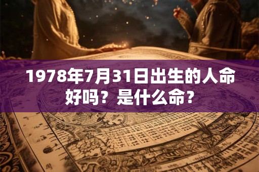 1978年7月31日出生的人命好吗？是什么命？