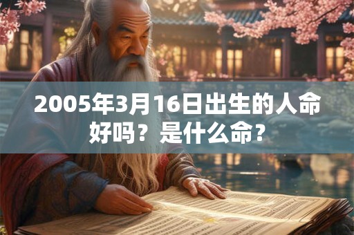 2005年3月16日出生的人命好吗？是什么命？