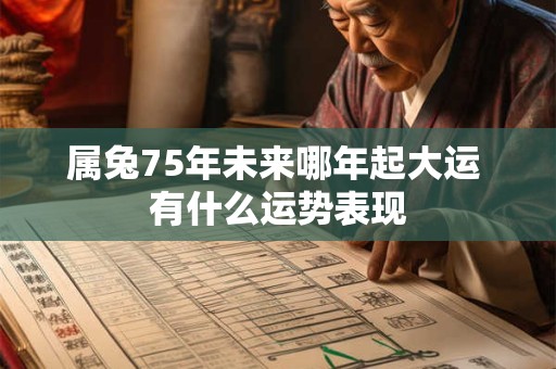 属兔75年未来哪年起大运 有什么运势表现