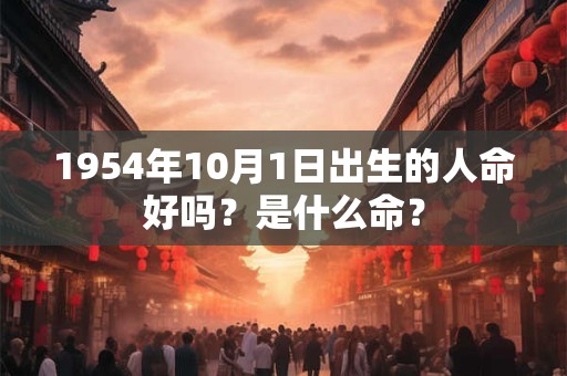 1954年10月1日出生的人命好吗？是什么命？