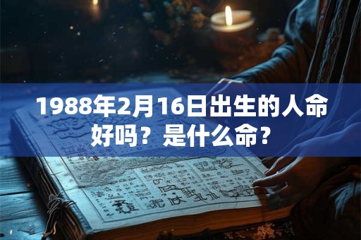 1988年2月16日出生的人命好吗？是什么命？