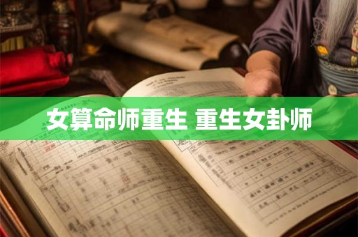女算命师重生 重生女卦师