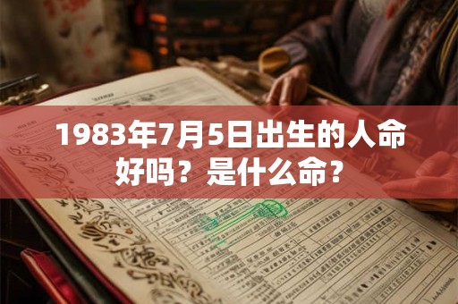 1983年7月5日出生的人命好吗?是什么命? 1983年7月5日出生的人命好吗?是什么命?
