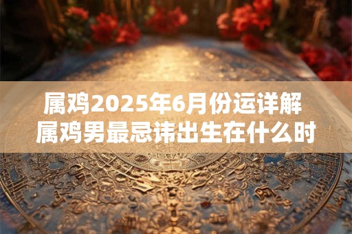属鸡2025年6月份运详解 属鸡男最忌讳出生在什么时候