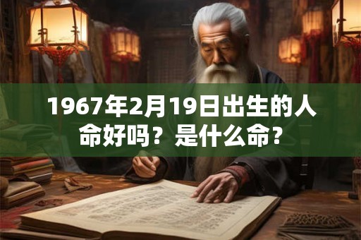 1967年2月19日出生的人命好吗？是什么命？