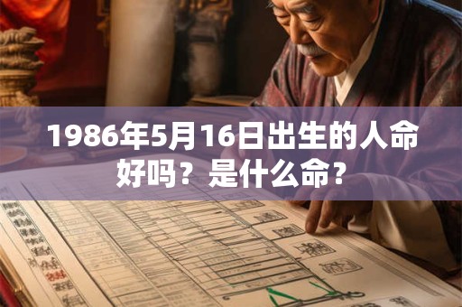 1986年5月16日出生的人命好吗？是什么命？