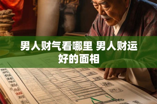 男人财气看哪里 男人财运好的面相
