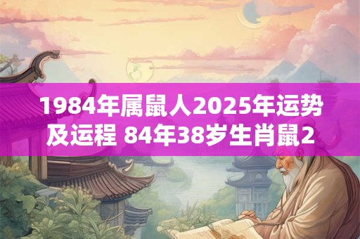 1984年属鼠人2025年运势及运程 84年38岁生肖鼠2025年每月运势