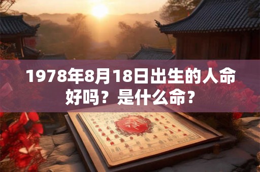 1978年8月18日出生的人命好吗？是什么命？