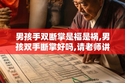男孩手双断掌是福是祸,男孩双手断掌好吗,请老师讲解
