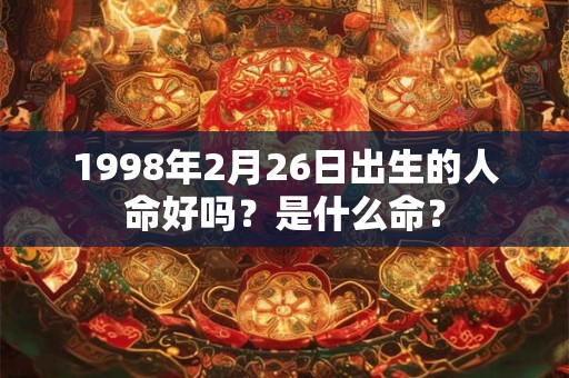 1998年2月26日出生的人命好吗？是什么命？