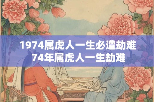 1974属虎人一生必遭劫难 74年属虎人一生劫难