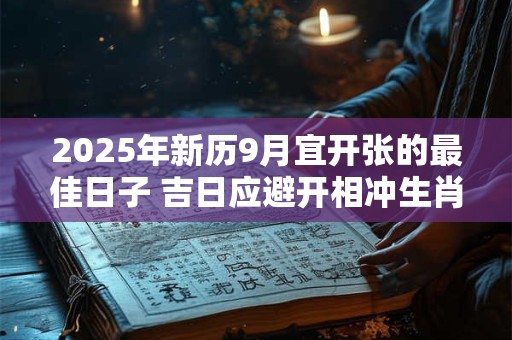 2025年新历9月宜开张的最佳日子 吉日应避开相冲生肖
