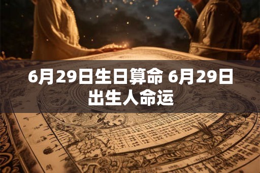 6月29日生日算命 6月29日出生人命运