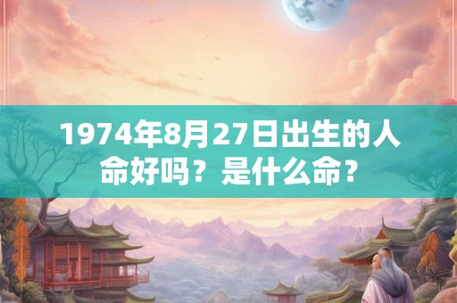 1974年8月27日出生的人命好吗？是什么命？