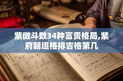 紫微斗数34种富贵格局,紫府朝垣格排吉格第几