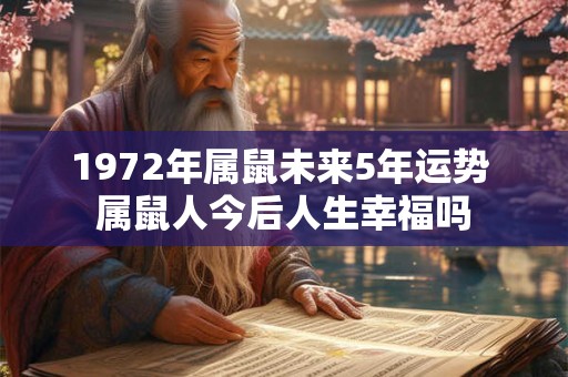 1972年属鼠未来5年运势 属鼠人今后人生幸福吗