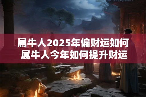 属牛人2025年偏财运如何 属牛人今年如何提升财运