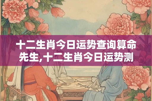 十二生肖今日运势查询算命先生,十二生肖今日运势测试