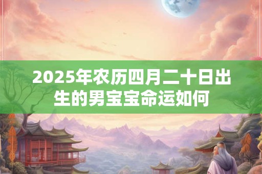 2025年农历四月二十日出生的男宝宝命运如何