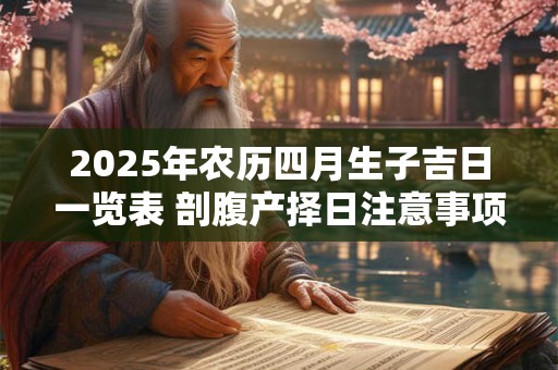 2025年农历四月生子吉日一览表 剖腹产择日注意事项