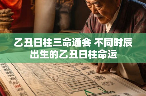 乙丑日柱三命通会 不同时辰出生的乙丑日柱命运
