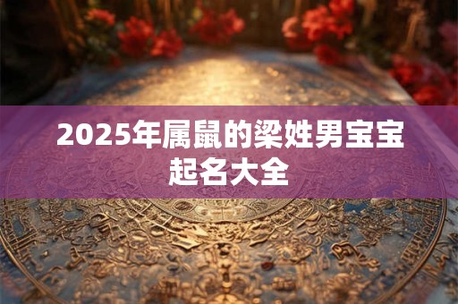 2025年属鼠的梁姓男宝宝起名大全