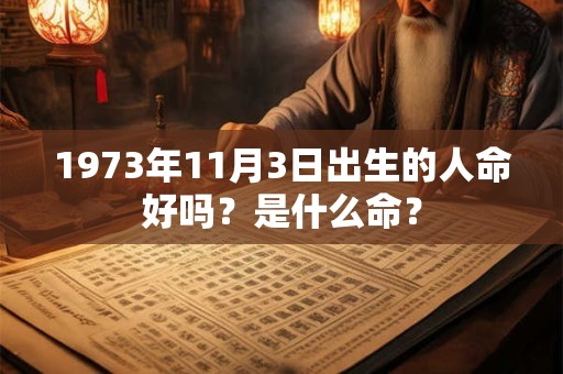 1973年11月3日出生的人命好吗？是什么命？
